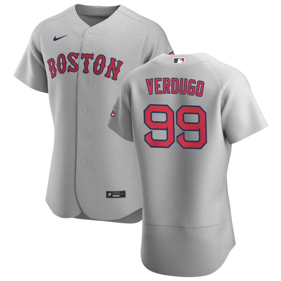 Boston Red Sox #99 Alex Verdugo Men Nike Gray Road 2020 Authentic Team MLB Jersey